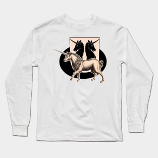 Vintage traditional unicorn on coat of arms. Long Sleeve T-Shirt
